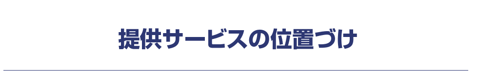 提供サービスの位置付け